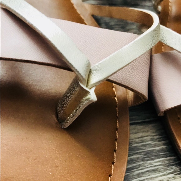 Blush and rose gold gladiator sandal by SO! - Picture 2 of 7